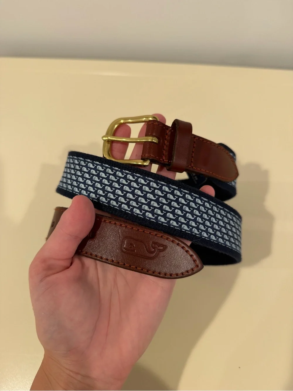 Vineyard Vines Wale Canvas Club Belt - size 30